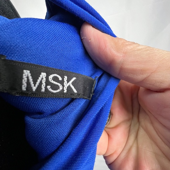 MSK Royal Blue Dress with Gold Tones Snake Chain Halter Top - Picture 11 of 11